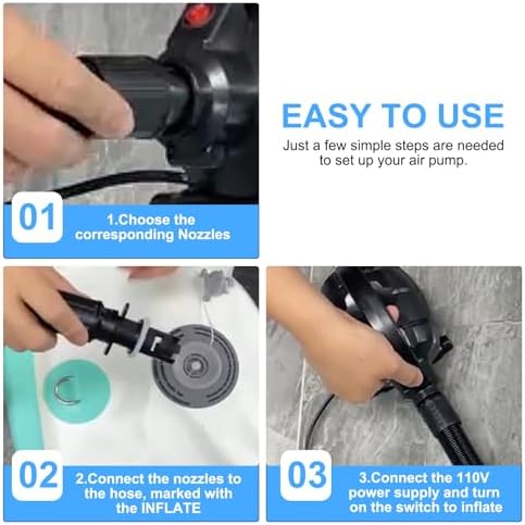 Electric Air Pump For Inflatable Air Tumble Track Gymnastics / Flooring / Tumbling / Yoga / Taekwondo / Exercise Gym Fitness Training Mat Inflatable