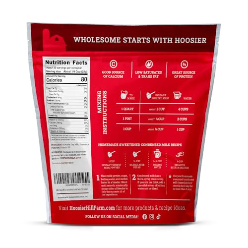 Hoosier Hill Farm Instant Nonfat Dry Milk Powder, 1LB (Pack of 1)