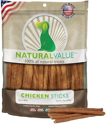 Loving Pets Natural Value Beef Sticks - Soft Jerky Dog Treats for Large & Small Breeds - Healthy Gluten, Wheat, Soy & Grain Free Pet Treats for Dogs