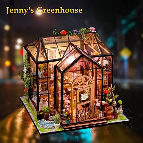 GuDoQi DIY Miniature Dollhouse Kit with Furniture, Tiny House kit 1:24 Scale, Need to Assemble Around 30 Hours