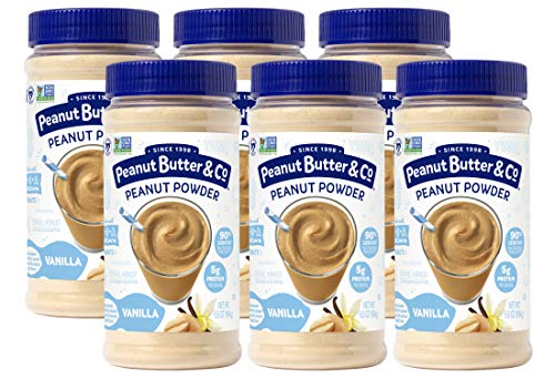 Peanut Butter & Co. Vanilla Peanut Butter Powder, 6.5 oz (2 Pack) | Non-GMO Project Verified, Gluten Free, Vegan, Vanilla Peanut Butter Powder, Low Fat, Protein for Smoothies, Baking & Recipes