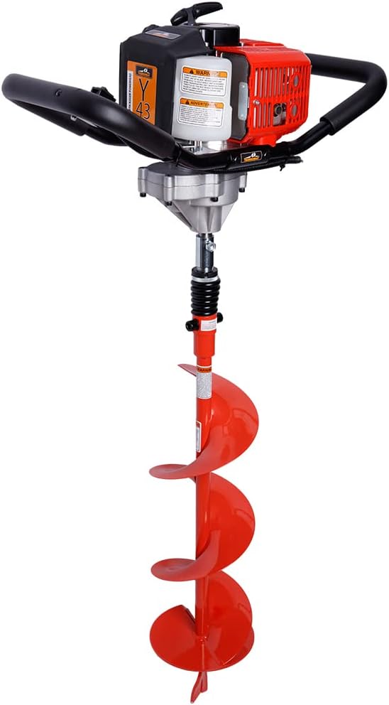 THUNDERBAY Partner Up 1 or 2 Man Earth Auger with 52cc, 2 Cycle Engine+ Extension