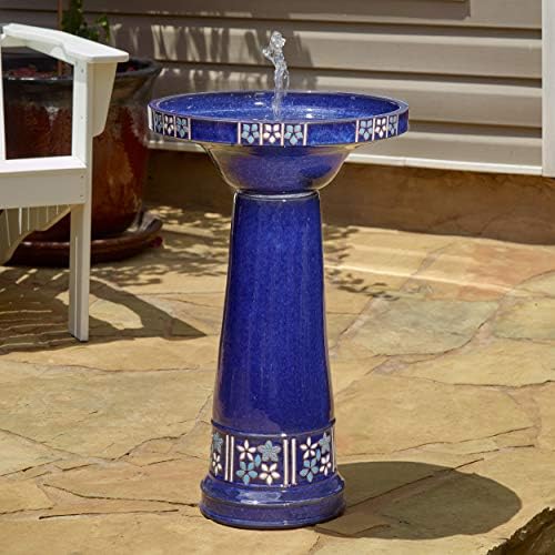 Smart Solar Ceramic Solar Bird Bath