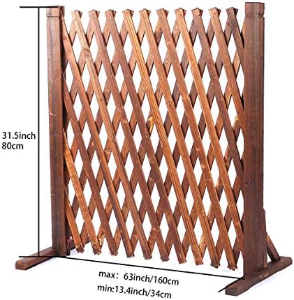jxgzyy 2 Pack Expandable Wood Garden Fence Wooden Pet Gate Retractable Wooden Fence Gate Freestanding Wooden Fence Gate for Garden Patio Decorative