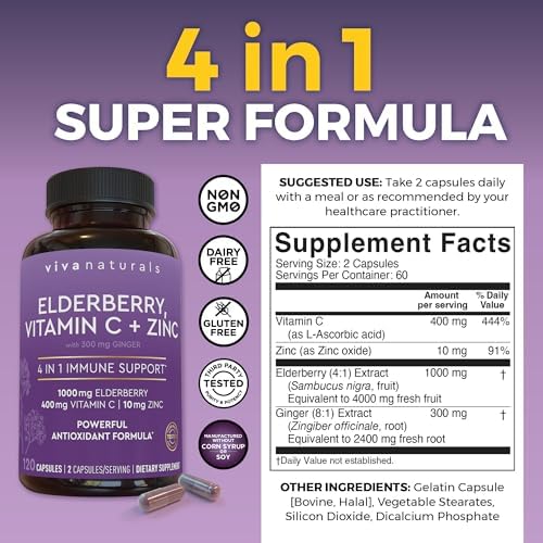 Viva Naturals Vitamin D3 5000 IU Softgels, 360 Count (125 mcg), Supports Bone & Immune Health, High Potency Vitamin D