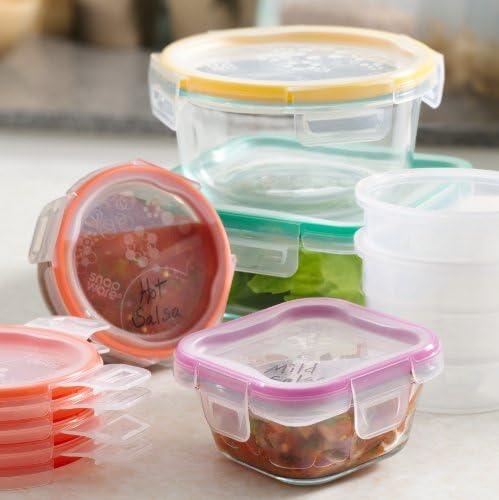 Snapware Snapware 6cup total solution rectangle food storage container glass, 9.3 Ounce (1112403) | Snapware glass container, 6‑cup size, BPA‑free lid, 4 locking tabs, microwave safe, freezer safe, dishwasher safe, 1112403