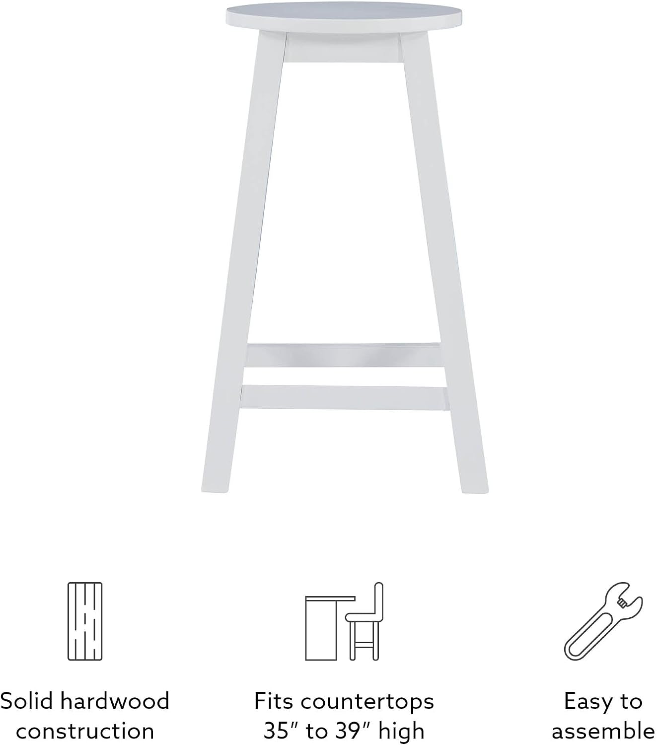 Linon 29-Inch Barstool With Round Seat