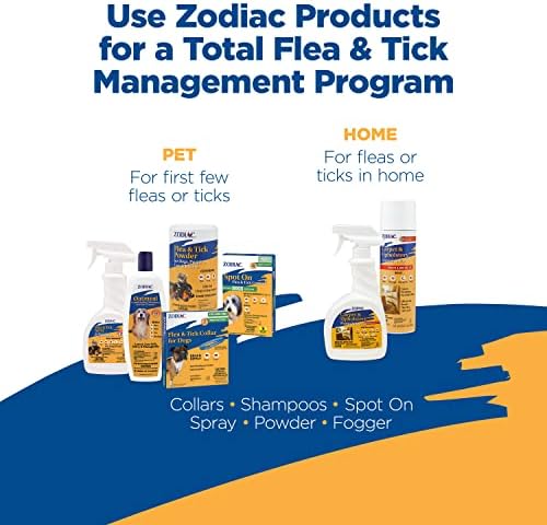 Zodiac Flea & Tick Powder for Dogs, Puppies, Cats & Kittens beige Small | Flea powder for dogs and cats 12 weeks or older; apply weekly for continued flea killer and tick control