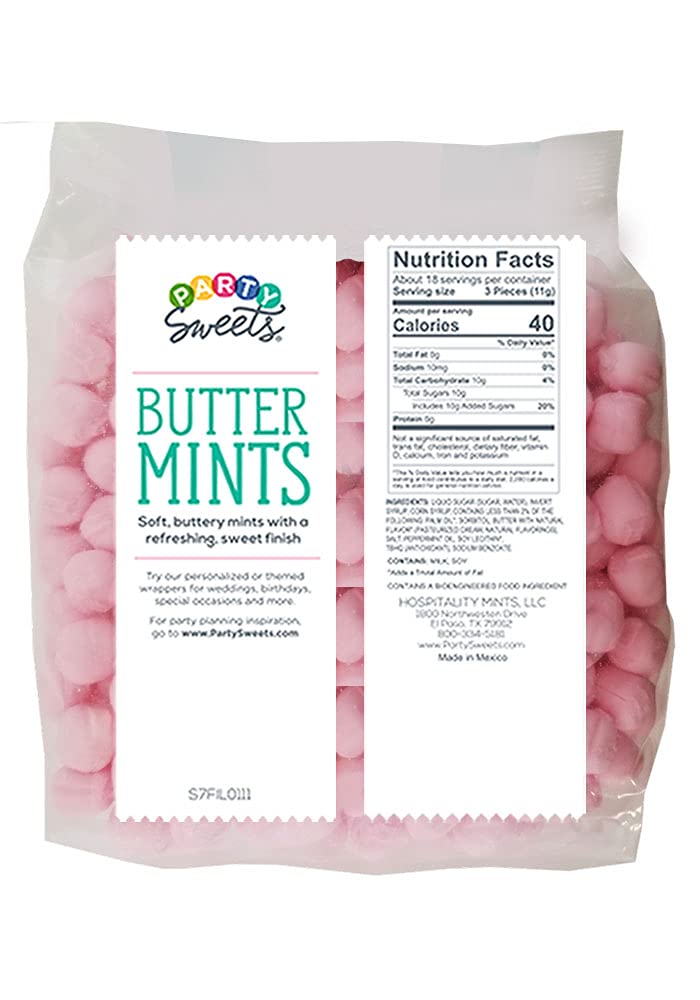 Party Sweets White Buttermints, 14 Ounce, Appx. 100 pieces from Hospitality Mints