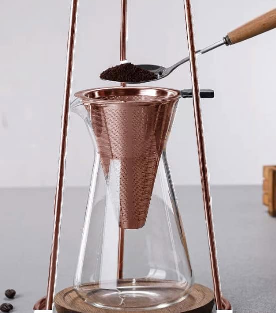 NISPIRA Luxury Ice Cold Brew Dripper Coffee Maker in Stainless steel, 600 ml Copper