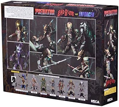 NECA - Predator - 7” Scale Action Figures - Ultimate Bad Blood vs Enforcer 2-Pack | Predator 8 Inch Action Figure 2-Pack Series - Ultimate Bad