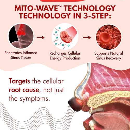 Original NoMore Red Light Therapy for Nose – LED Nasal Device for Dry Nose & Sinus Comfort, No More Colds, USB-Rechargeable Light Therapy