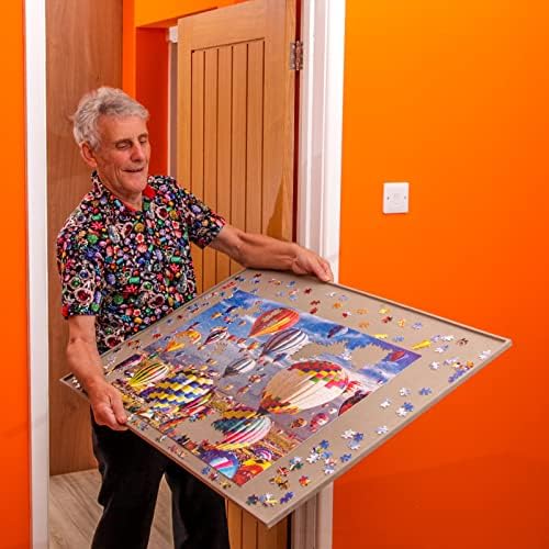 Jigthings – Jigboard 1500 – Jigsaw Puzzle Board for Puzzles up to 36” x 26”. Solid Board with Raised Edge for Most 1500 Piece Puzzles