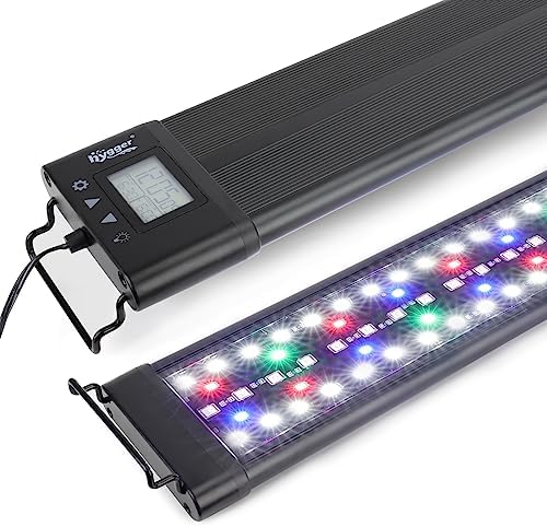 hygger Aquarium Programmable LED Light, for 30~36in Long Full Spectrum Plant Fish Tank Light with LCD Setting Display, 7 Colors