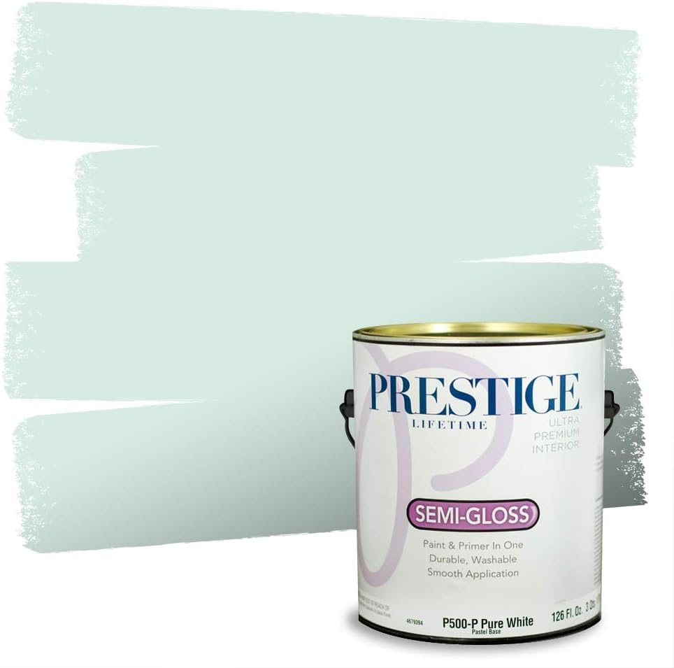 PRESTIGE Paints Exterior Paint and Primer In One, 1-Gallon, Semi-Gloss, Comparable Match of Sherwin Williams* Electric Lime*