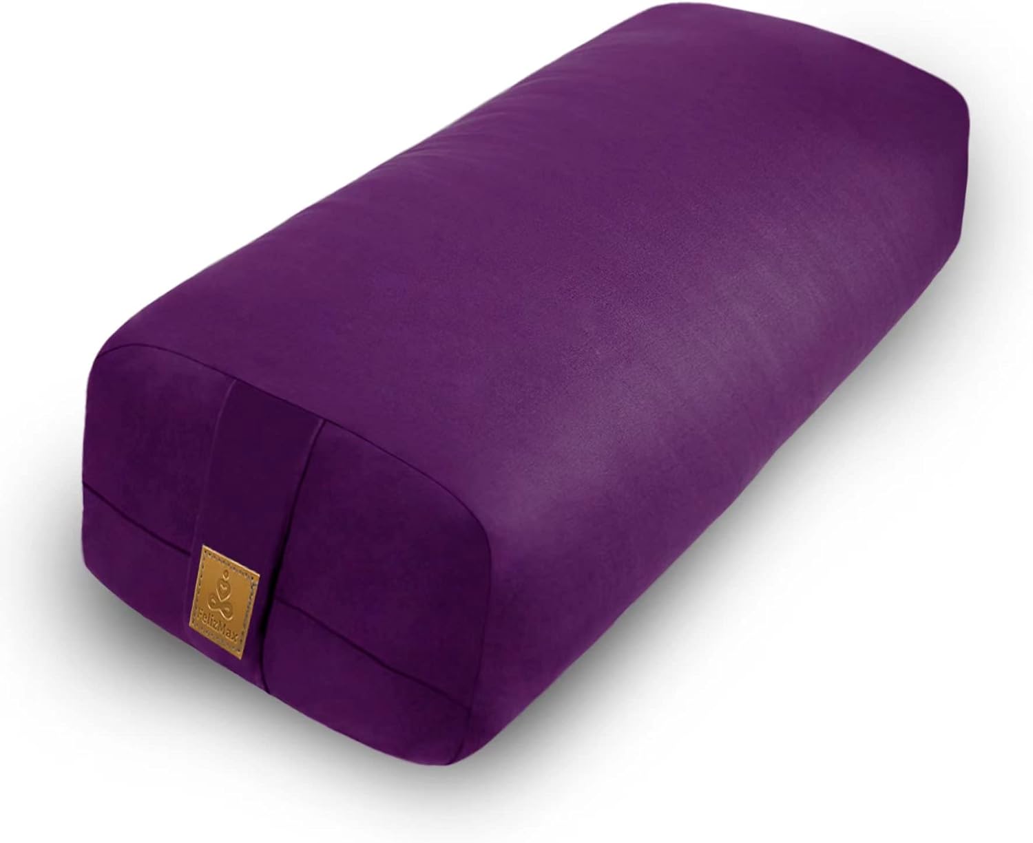 Yoga Bolster Pillow 26x10.5x5.5in Rectangular Meditation Cushion for Massage and Back Support, Breathable Cotton Fill, Zippered Organic Cotton Cover