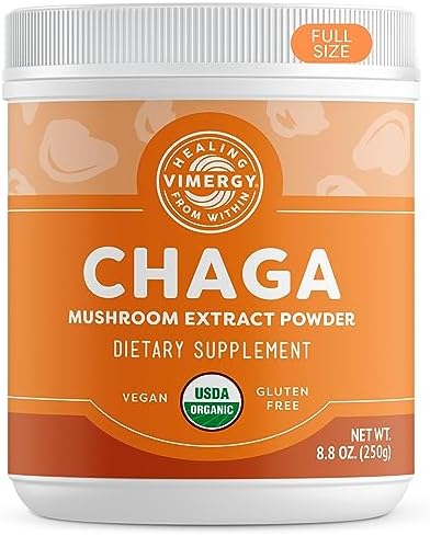 Vimergy Chaga Capsules – Superfood Cellular Support* – Cardiovascular Health Benefits* – Kosher, Vegan, Gluten-Free – 90 Capsules | Superfood Adaptogen*, Immunity for cell tissues*, Polyphenols for Antioxidant protection*, Vegan and Kosher