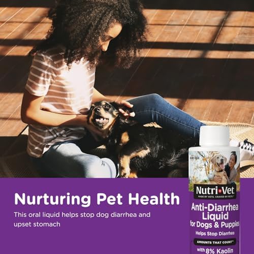 Nutri-Vet Anti Diarrhea for Dogs, Dog Upset Stomach Support, Kaolin, 4oz | Fast Acting Formula, Upset Stomach, Helps Firm Stool, Digestive Health