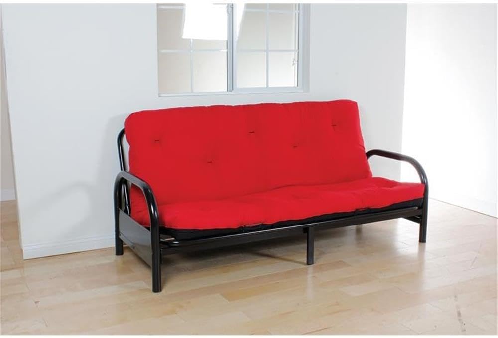 Acme Nabila Red and Black Full Futon Mattress