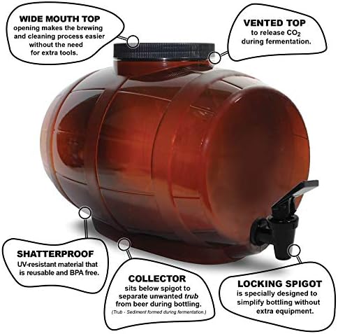 Mr. Beer - Craft Beer Making Kit (2 Gallon) Complete DIY Home Brew Set | Beer Making Kit for Beginners Everything Included | Reusable 25 oz Bottles | 2 Gallon Keg | Golden Ale