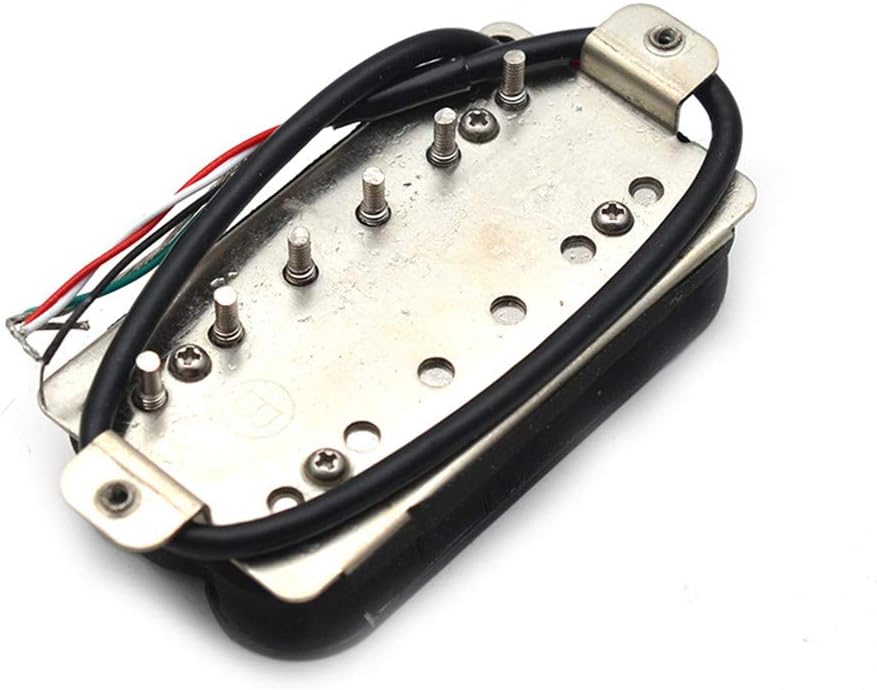 SAPHUE Alnico 5 Humbucker Pickup Double Coil Electric Guitar Pickups Set with Neck and Bridge with Prewired and Screws Parts Accessories Kit Black