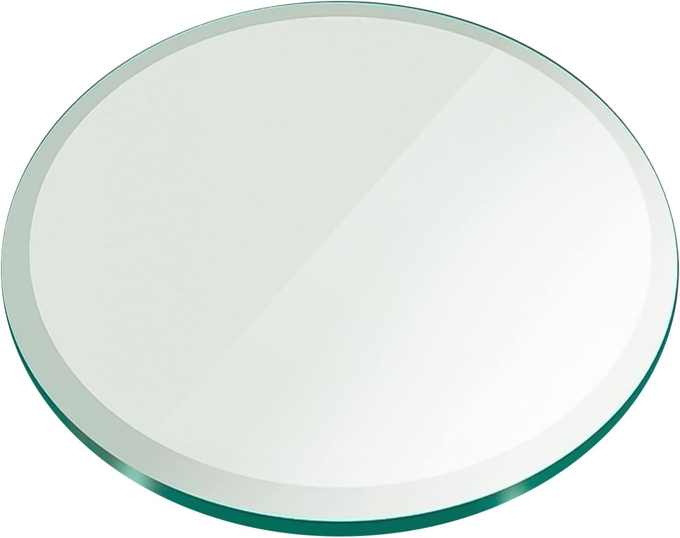 22 Inch Round Tempered Beveled Polished Edge Glass Table Top -1/2” Thick Round Glass Table Top–Heavy Duty, Dining, Coffee, and Office Tables by Fab Glass and Mirror
