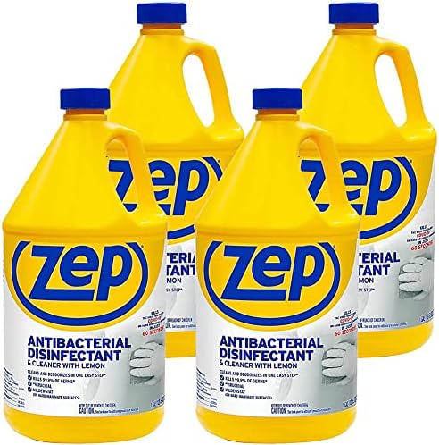 Zep Commercial 1041688 Antibacterial Disinfectant Cleaner with lemon , 1 gal Bottle