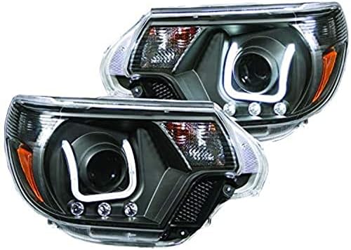 Anzo USA 111290 Headlight Assembly Clear Lens Pair Black w/U-Bar