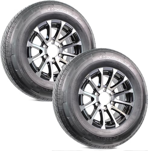 eCustomrim 2-Pack Radial Trailer Tire Rim Assembly ST225/75R15 Load D 6 Lug | Load Range D 8 Ply Tire