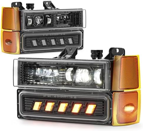 5x7 7x6 Inches LED Headlights H6054 Hi/Low Sealed Beam DOT/SAE Headlamps