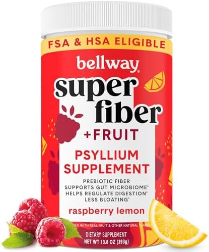 Bellway Super Fiber + Fruit, Organic Psyllium Husk Powder, Sugar-Free