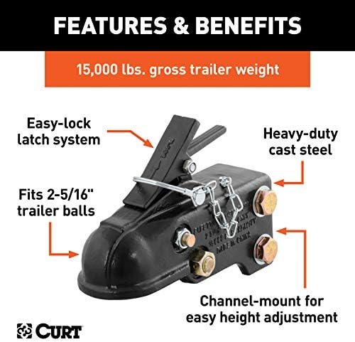 Curt 25328 Adjustable Sleeve-Lock Coupler