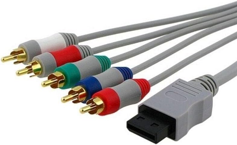Fosmon Component HD AV Cable to HDTV EDTV for Nintendo Wii and Wii U | High Definition 480p Premium Audio Video Connection Adapter Cord Cable Wire