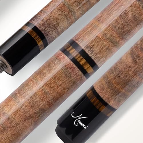 Meucci Pool Cue - All Natural Wood with Rainbow Stain - Pool Stick with Maple Forearm, Solid Wood Handle