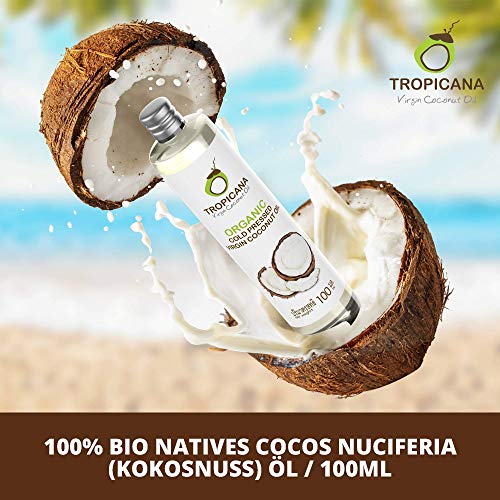 Tropicana Virgin Coconut Oil 100% Organic Cold-Pressed Virgin Coconut Oil 100 ml 3.38 fl. oz.