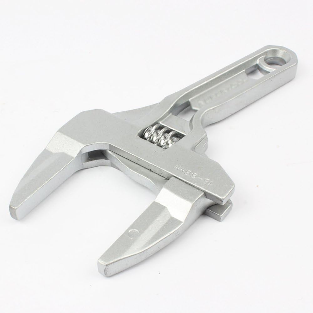 Adjustable Spanner Wrench 16-68mm, short shank plumbing wrench for tight spaces, mini plumber wrench for bathroom kitchen pipe nuts bolts