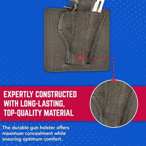 Desantis Apache Concealed Ankle Rig Holster - Right Hand, Black | Fits Diamondback DB380, Beretta Pico, Kahr P380, S&W Bodyguard/2.0 .380