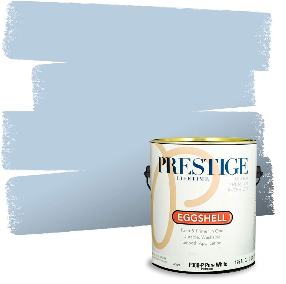 PRESTIGE Paints Exterior Paint and Primer In One, 1-Gallon, Semi-Gloss, Comparable Match of Sherwin Williams* Nifty Turquoise*