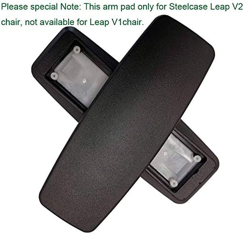 New Replacement Arm Pads Caps for Steelcase Leap V2, Amia Office Chair Black (2pc)