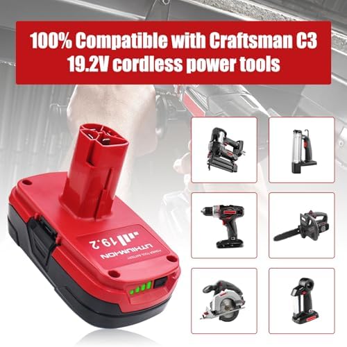 2 Packs 3.6Ah Replacement for Craftsman 19.2 Volt Battery(Red) | Compatible with Craftsman 19.2V Batteries Diehard C3 315.pp2011 315.pp2020 315.113753 130279005 1323903 11375 315.115410