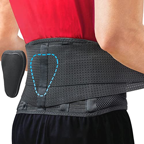 Sparthos Back Brace for Women & Men, Sciatica, Lower Back Pain - Black-L | Herniated Disc & Scoliosis Pain Relief, Adjustable Back Support Belt, Lumbar Pad, Breathable Mesh for Work & Heavy Lifting