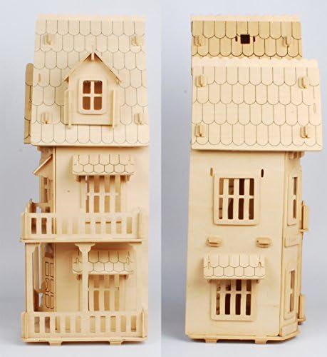 NWFashion Wooden Dream Dollhouse DIY Kits 3D Puzzle for Christmas Party Halloween House (Dream House)