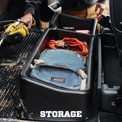 Husky Liners Gearbox Storage Systems | Fits 2015-20 Ford F-150 SuperCrew (Crew Cab), 2017-20 Ford F-250/F-350 SuperCrew (Crew Cab) - w/Out Factory Storage Box | Under Seat, 1-pc Black - 09281