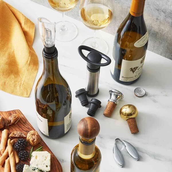 Sur La Table 3-Piece Wine Pump Set, Stainless Steel