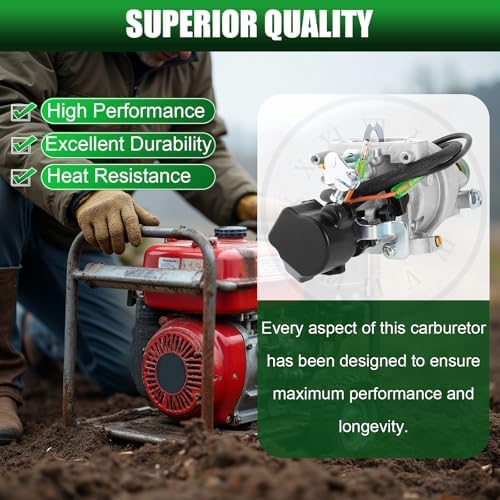 Carburetor Compatible with Harbor Freight Predator 9500 watt 459cc Quiet Inverter Generator 57080 59188