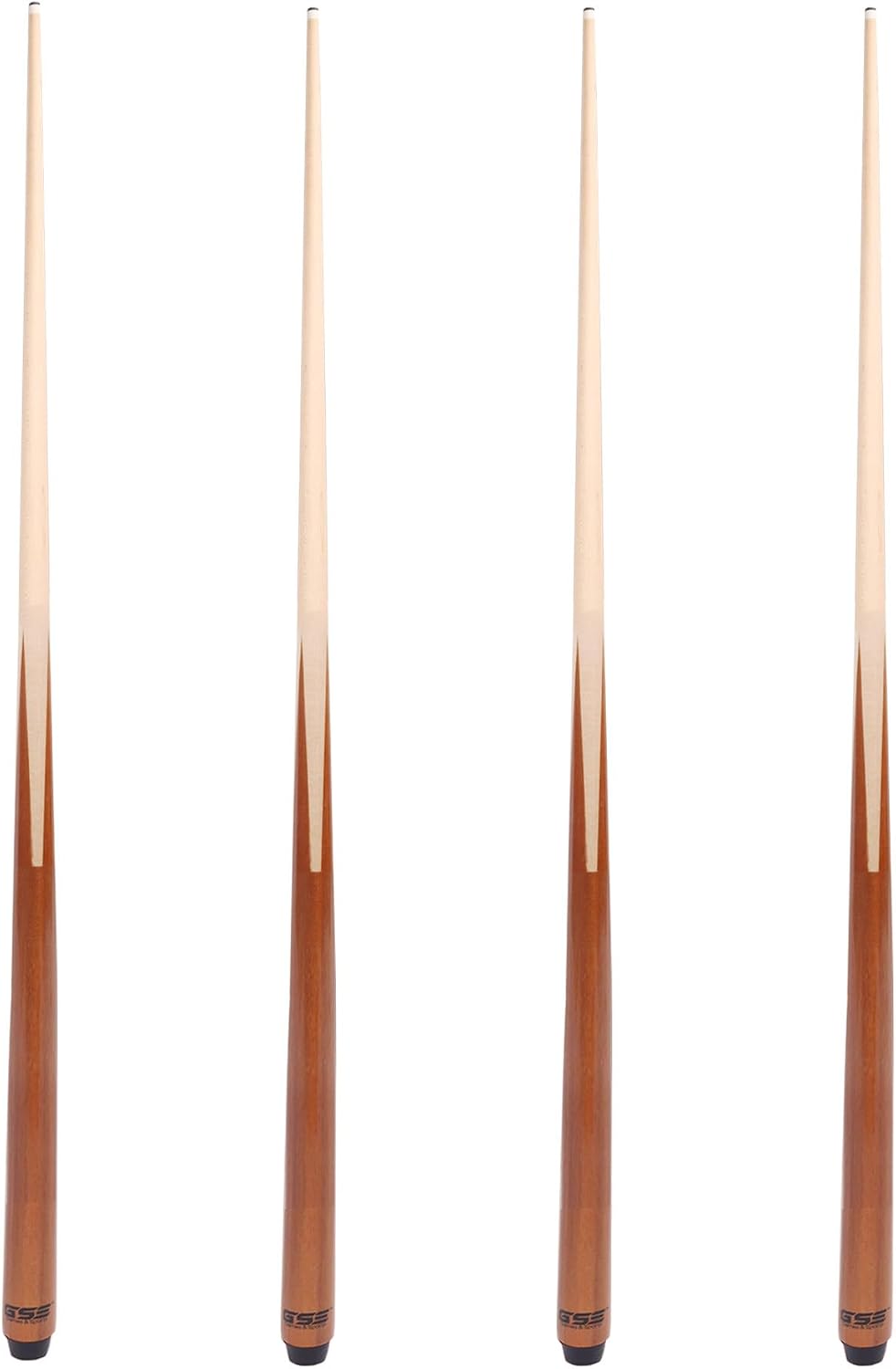 GSE 36"/42"/48"/52"/58" 1-Piece Canadian Maple Shorty Pool Cue Sticks | Solid Hardwood, Billiard House Bar Pool Cue Sticks for Beginners, Small Limited Tight Space Use