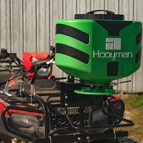Hooyman ATV Seeder with 125 lb Hopper, Universal Mounting System, and Seed Rate Adjustment for Seeding and Land Management