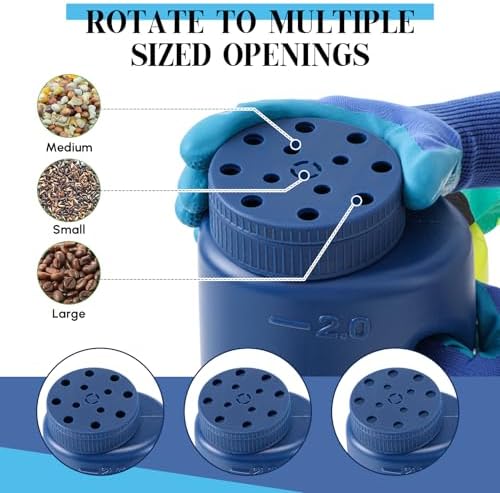 Handheld Spreader Set with Scoop & Gloves for Seed, Salt, De-icer,Green