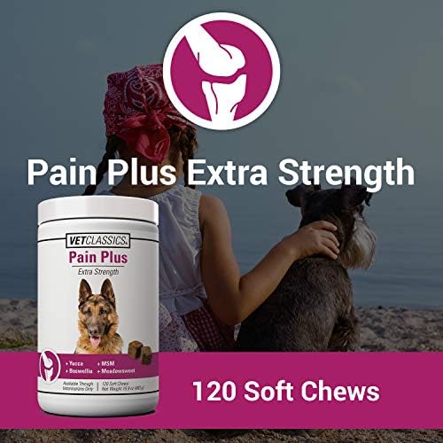 Pain Plus Extra Strength Health Supplement for Dogs - 120 Chewable Tablets