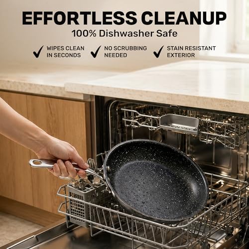 GRANITESTONE 20 Pc Complete Pots and Pans Set Non Stick Cookware Set with Saute Pan, Bakeware, Steamer, Cooking Utensils, Made Without PFOA PFOS